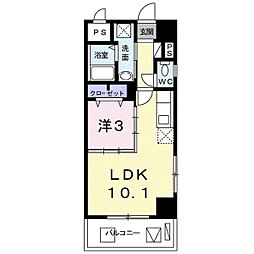 アンドーバーテラス識名 1LDKの間取図画像