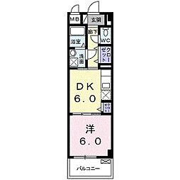 グランドメゾン・幸 1DKの間取図画像
