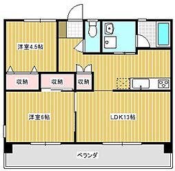 リアンケイ 2LDKの間取図画像