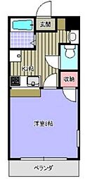 エステート安里 1Kの間取図画像