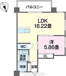 SunnyFlatMJ 1LDKの間取図画像