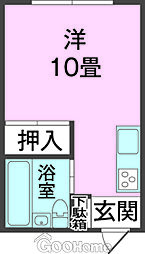 コーポラスだいわ ワンルームの間取図画像