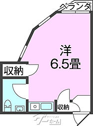 エクセレント21 ワンルームの間取図画像