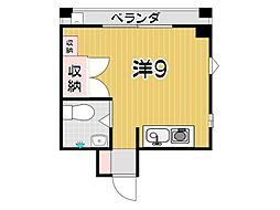 Victoire2 ワンルームの間取図画像