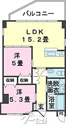 メゾン・ドあかが～ら 2LDKの間取図画像
