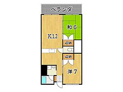 ソル・パラシオ 2LDKの間取図画像