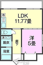 BCITYAPARTMENTNAHAAKEBONO 1LDKの間取図画像