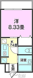 BCITYAPARTMENTNAHAAKEBONO 1Kの間取図画像