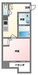 ヒルトップネクスト 1Kの間取図画像