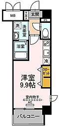 ciliegio桜坂 ワンルームの間取図画像