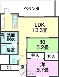 コーラルリゾートヴィラ沖縄恩納 2LDKの間取図画像