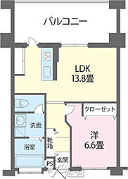 エスペランサ華満進 1LDKの間取図画像
