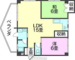 メゾンM 2LDKの間取図画像