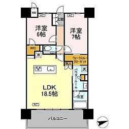 モンドミオ沖縄リゾートライカムヒルズ 508 5階2LDKの間取り