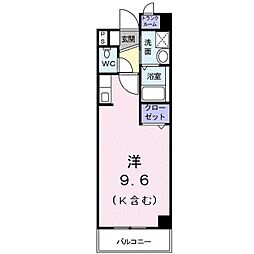 プロフィット牧志 ワンルームの間取図画像