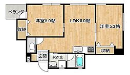 Luce Tomari 2LDKの間取図画像
