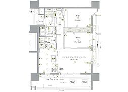 ワイズエステムコート新都心上之屋II 1403 14階2LDKの間取り