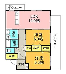 間取図画像 2LDK