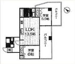 ライオンズマンション国際通り 2LDKの間取図画像