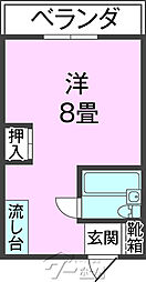 ドリームハイツ ワンルームの間取図画像