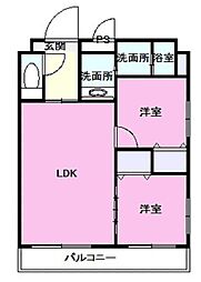 グランメゾン壷川 303号室 2LDKの間取図画像