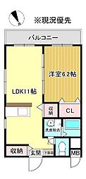 Soar Nishihara 1LDKの間取図画像