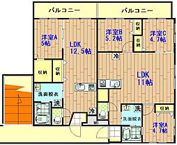 aqua coral(アクアコーラル) 1LDKの間取図画像