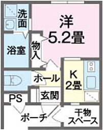 ヒルトップ・S 1Kの間取図画像