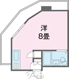 チョンダヒルズ ワンルームの間取図画像