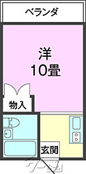 シャトレ我如古 ワンルームの間取図画像