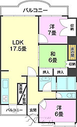 センチュリー宝口B 3LDKの間取図画像