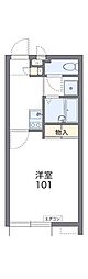 レオパレス金座 1Kの間取図画像