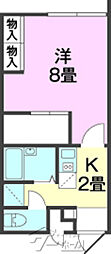 レオパレスサンライズ小那覇 1Kの間取図画像