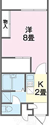 レオパレスめんそーれー 1Kの間取図画像