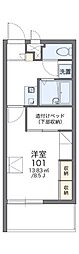 レオパレスルーペ1075 1Kの間取図画像