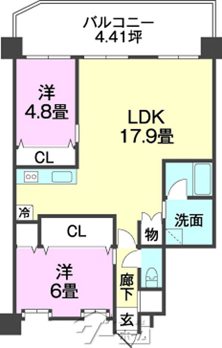 2LDK 間取り