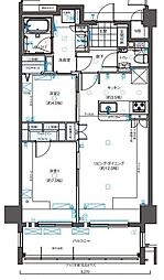 ワイズエステムコート繁多川 2LDKの間取図画像