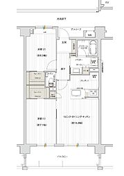 ソルテラス沖縄北谷フィールザシー 2LDKの間取図画像