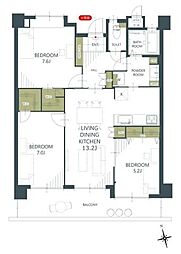 ライオンズヒルズ具志 3LDKの間取図画像