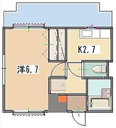 Diana 1Kの間取図画像