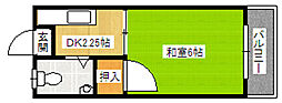 サンハイツ里 1Kの間取図画像