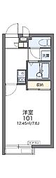 レオパレスコタンU 1Kの間取図画像