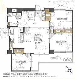 コートヴィレッジ那覇 3LDKの間取図画像