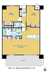 ワイズエステムコート北谷伊平イースト 2LDKの間取図画像