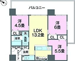 プレミアムコート浦添市牧港 - 3LDKの間取り