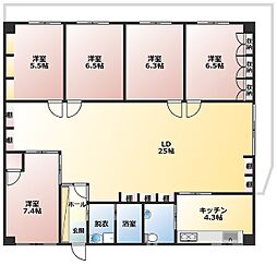 ライオンズマンション守礼の間取図画像