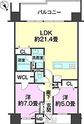 プレミスト浦添港川 8-- 2LDKの間取り