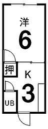 コーポおれんじ 1Kの間取図画像