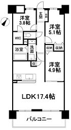 アルファステイツ市駅西 3LDKの間取図画像
