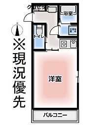 星岡マンション 1Kの間取図画像